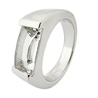 在飛比找Yahoo奇摩購物中心優惠-萬寶龍MONTBLANC 壓印LOGO透明寶石鑲飾寬版戒指(