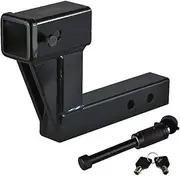 Towever SP84123 Towever Hitch Extension Bar 7" & 9" Length 6.25" Rise with 5/8 inch Hitch Receiver Lock
