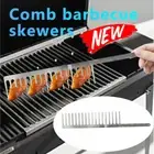 1/2PCS Stainless Steel Barbecue Metal Skewers Flat Kebob BBQ Tools Kebab Stick