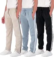 [Real Essentials] 3 Pack Boys Tech Fleece Sweatpants with Pockets