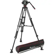 Manfrotto 504X Fluid Video Head & MVTTWINMA Aluminum Tripod w/ Mid-Level Spreader