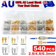 540PC Electrical Wire Connectors Kit Assorted Insulated Terminal Crimp Spade Set