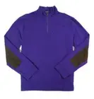 $185 Polo Ralph Lauren Men's French Terry Mockneck Pullover, Purple, Size L.