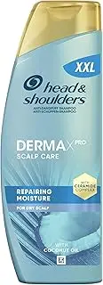 Head & Shoulders DermaXPro Nourishing Moisture Anti-Dandruff Shampoo 500 ml with Coconut Oil and Ceramide Complex, 72H Moisture for Dry Scalp