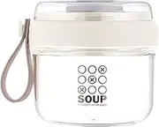 Jvjggag Yogurt Parfait Cup, 650ml Cereal Breakfast Container, Reusable Salad Mug, Portable Leakproof Lid with Spoon, Stackable Layers, Ideal for Toppings, Meal Prep & Travel Snacks