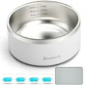 Dog Bowl - Dog Water and Food Anti Rust & Non Slip Metal Bowls Large, Spill P...