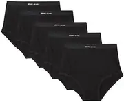 Womens High Waisted Panties Full Brief Black 5 Pack - Frank and Beans Underwear