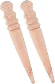 2pcs Wooden Seeder Puncher for Garden Lawn Vegetable Seeder Garden Spacing Tool Grass Seeder Planting Hand Held Bulb Planter Garden Hand Tool Planting Gadget Beige