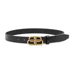 [Balenciaga] Balenciaga-Black Bb Thin Belt-Donna 80 CM