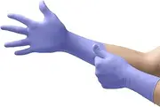 Ansell MicroFlex 93-853 Long Disposable Nitrile Exam Gloves, for Cleaning, Industrial and Healthcare Applications, Single Use Chemical Resistant Glove, Purple, Size XS (50 Gloves)