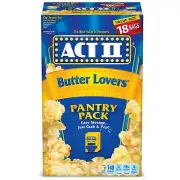 Act II Butter Lovers Microwave Popcorn Pantry Pack (2.75 Ounce, 18 Count)
