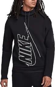 [Nike] Nsw Tech Fleece Graphic Pullover Hoodie Size-Small Black/Black