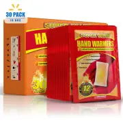 Hand Warmers Disposable 30 Pack, Long Lasting Safe Air Activated, up to 12 Hours