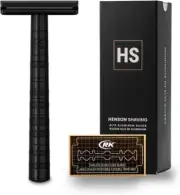 HENSON SHAVING AL13 Shaver MEDIUM (JET BLACK), Includes 5 Replacement Blades, Sh