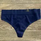 TORRID Woman's Navy Ribbed Thong Size 1 Stretch Machine Washable New With Tags