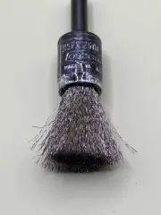 QTY-10) Wire Brush, Osborn 1/2" SS, HS End Brush (.014 wire) with 1/4" Shank.