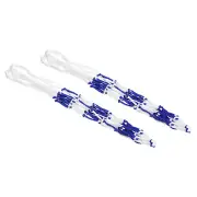 2Pcs Sturdy Basketball Mesh Net Bag Carry Bag Ball Carrier, White Blue