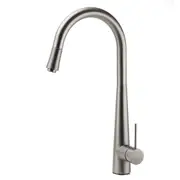 Gun Metal Round Kitchen Sink Tap Basin Mixer Faucet Flexible Pull Out Spout Set