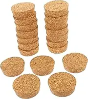 BESTYASH 20Pcs Natural Wooden Wine Cork Stoppers Bottle Corks for Sealing Opened Beverages for Crafting Home Wine Making Fits Bottle Mouth