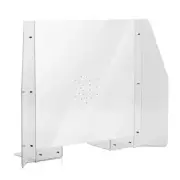 Clear Acrylic Countertop Sneeze Guard Desk Divider with Paper Slot for Cashiers