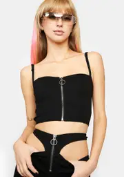 [Club Exx] Add To Favorites Lace-Up Top
