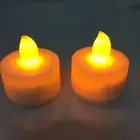 AU (Yellow Light)24Pcs LED Electronic Candle Light Flameless LED Tea Lights For