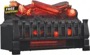 Electric Log Set 1,000 Sq Ft Heater, Faux Logs Insert with Infrared Flames for E