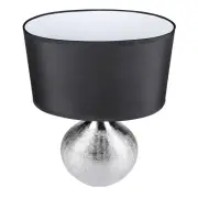 Sherwood Cosmo Contemporary Bedside Table Lamp, Set of 2 (Silver)