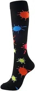 VCODWCSJO 5 Pairs Compression Socks Blood Circulation Pregnancy Antifatigue Varicose Veins Elastic Outdoor Sports Running Exercise Rugby Hiking