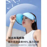 在飛比找ETMall東森購物網優惠-VVC防曬帽女防紫外線夏季遮陽帽戶外出游百搭大帽檐遮臉太陽帽