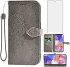 Samsung Galaxy A23 Wallet Case and Tempered Glass Screen Protector Flip Case