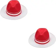 [NIYANGLE] Classic and Wide Brim Fedora Hat for Men and Women Elegant Jazz Style for Christmas Cosplay and Party Events Fit