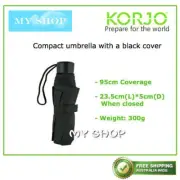 Two of Korjo Pocket Lightweight & Compact Folding Umbrella --Black