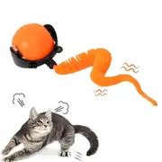 Interactive Pet Toy Ball Electronic Smart Pet Toy Automatic Moving Cat Toy Ball-Orange