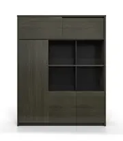 Full Height Back File Cabinet 1.6m Purple Teak