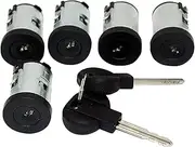 5PCS Door Lock Barrel Set, for Fiat, Scudo, for Citroen, XM XANTIA SYNERGIE Dispatch Jumpy 1995-2007 9170.AY car Door Lock