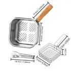 Stainless Steel Frying Basket Steamer Camping Cookware Set Hiking