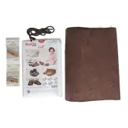 Burda 9396 Baby Booties Sewing Pattern & Brown Suede Sherpa Material Lot New