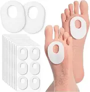 Callus Pads Soft Felt Callus Oval Shape Corn Pads for Bottom of Foot Adhesive Foot Corn Pads for Men and Women Feet Toes Heel Pain Relief, White, 60 pack