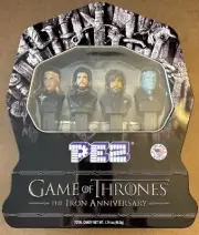 PEZ Game of Thrones Iron Anniversary Tin -Snow, Daenerys, Lannister, Night King-