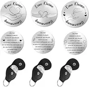 [APKOL] Small Hug Lucky Charm Exam, Motivational Bag, Pocket Hug, Courage Gift, Get Well Soon Gifts, for Family Women Boys Patient (Silver), Stainless steels