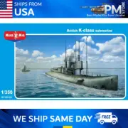Mikro Mir 350-021 British K-class submarine, scale plastic model kit 1/350