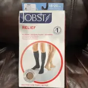 Jobst Relief Compression Stockings 15-20 Beige Knee Close Toe