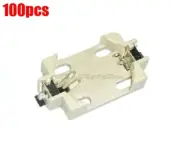 100Pcs Smd Pcb Mount CR2032 CR2025 Battery Socket Holder Case Ic New hi