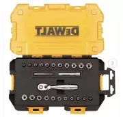 Dewalt 1/4 in. Drive SAE and Metric Ratchet and Socket Set (25-piece)