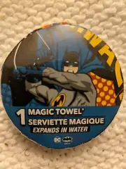 NEW Batman Magic Towel Expandable Washcloth DC Comics Warner Brothers wash cloth