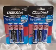 Chapstick Black Cherry Lip Balm 0.15 oz 3 Count Each SPF 15 Lot of 2 Packs