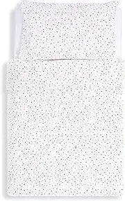 Cot Duvet Cover & Pillowcase Set – Multicolour Spot Design – Light, Breathable & Luxurious Jersey Cotton Made to Last & Designed to Fit SnüzKot Duvet
