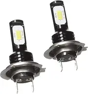 KaTur H7 LED Fog Light Bulbs Extremely Bright 2400 Lumens Max 75W High Power LED for Daytime Running Light DRL or Fog Lights, Xenon White (H7 White)