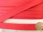 Bias Binding 25mm Red Poly Cotton - 5 metres